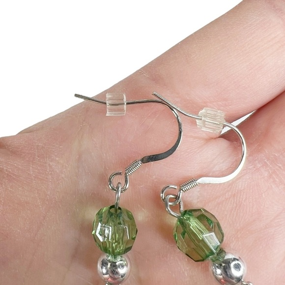 Aventurine Polished Stone Beaded Necklace & Pierced Earrings Set - Picture 9 of 12